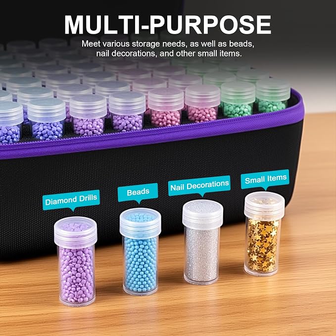 ZORETCO Diamond Art Storage - 240 Containers Diamond Art Kits for Adults | Diamond Painting Storage Case with Tools, Diamond Art Supplies Storage for Diamond Painting Accessories, Bead, Gem, Crafts