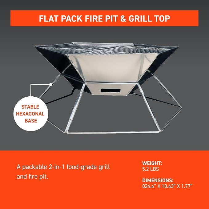 Survive Outdoors Longer Flatpack Packable Fire Pit