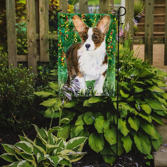 Caroline's Treasures SS8970GF Corgi Garden Flag Mailbox Flag Decorative Yard Flag Banner Outside Patio Artwork Yard Flower Beds, Garden Size, Multicolor