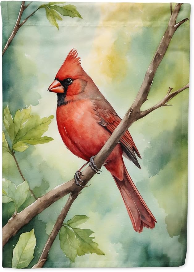 Caroline's Treasures West Virginia Northern CardInal Garden Flag Mailbox Flag Decorative Yard Flag Banner Outside Patio Artwork Yard Flower Beds, Garden Size, Multicolor
