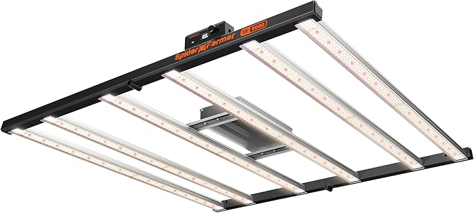 Spider Farmer SE5000 480W LED Grow Light,Smart Remote App Control, Full Spectrum Dimmable Daisy Chain Bar Style Growing Lamp for Indoor Plants, 4x4ft Coverage