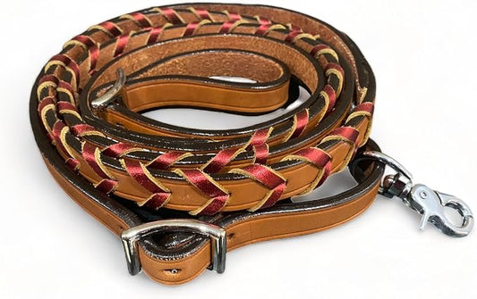 Soft Leather Reins Horse Reins Barrel Reins Laced Barrel Rains Leather Rains