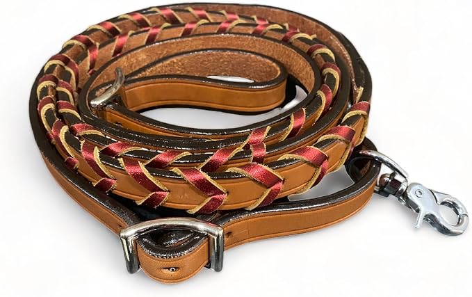 Soft Leather Reins Horse Reins Barrel Reins Laced Barrel Rains Leather Rains