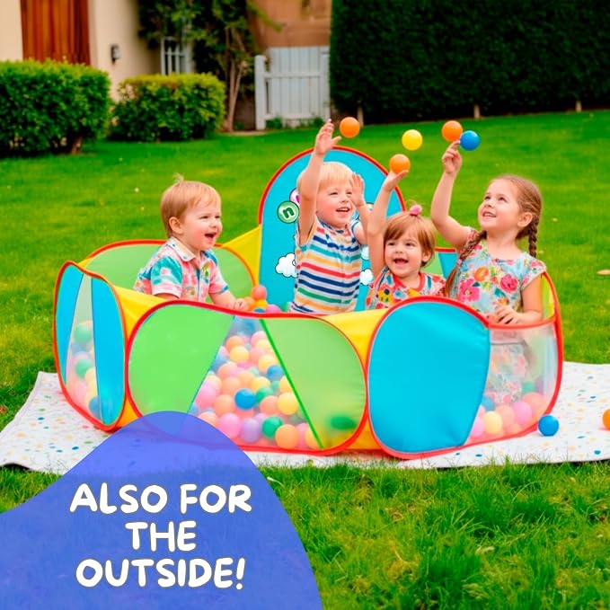 Ball Pit for Toddlers | Kids Ball Pit | Ball Pool for Babies | Piscina de Pelotas para Bebes | Playpen with Basketball Hoop and Zipper Storage Bag, 4 Ft/120CM G : Balls NOT Included pop up B