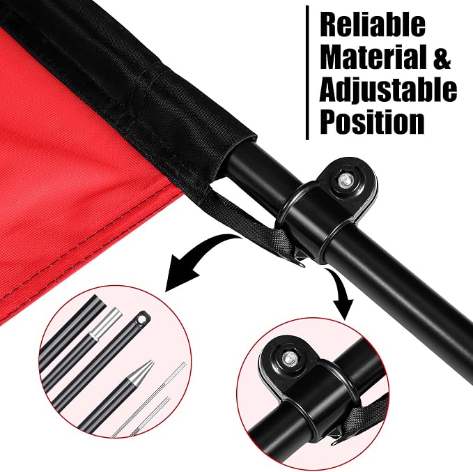 Buryeah 2 Sets Now Open Flag Banner for Business Advertising 7 ft Feather Flag Sign with Flagpole Ground Stake Portable Bag(Black)