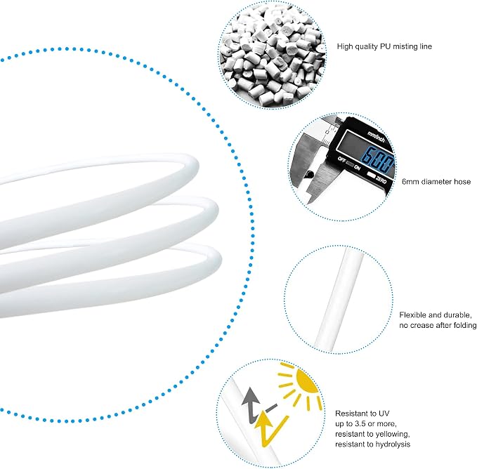 Patio Misters for Cooling Outdoor, Water Mister for Outside, 80FT|24M, White Backyard Misting Hose for Garden, Greenhouse, Fan, Deck, Umbrella, Canopy, Pool, Porch, Trampoline Sprinkler Mist,Park,Kids