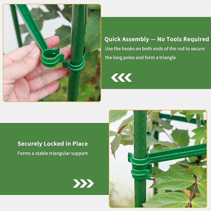 G-LEAF 6 Pack 5ft Tomato Cage for Garden Plant Support, Garden Stakes Tomato Cage, Tomato Cages Plant Stakes for Climbing Plants