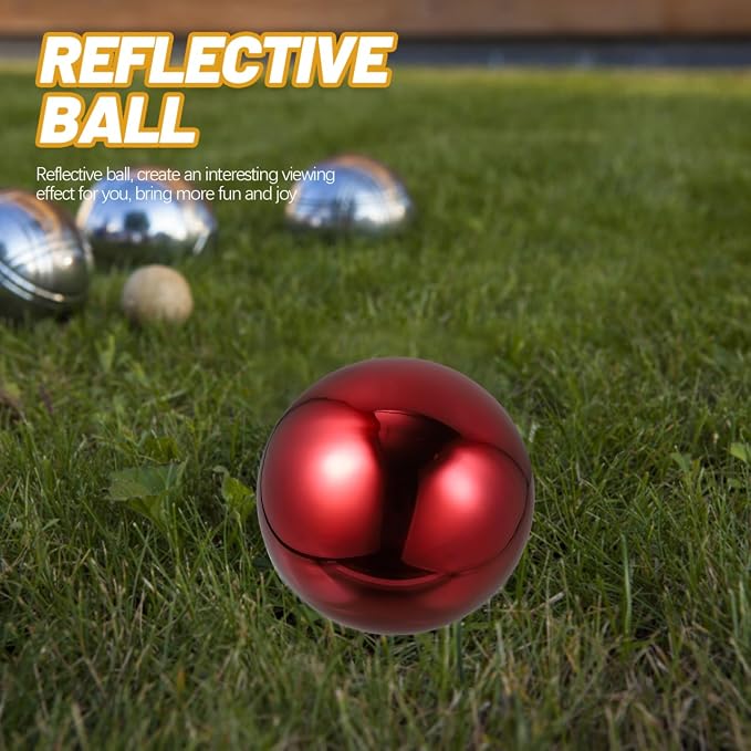 Kisangel Gazing Ball Polished Reflective Sphere Garden Outdoor Art Ball for Garden Lawn and Home Decoration Define Gazing Ball