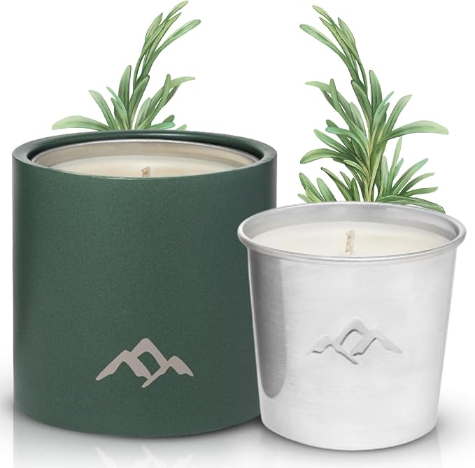 Murphy's Naturals Refillable Mosquito Repellent Candle, Green, 9 oz | Soy & beeswax blend with rosemary, peppermint, citronella & lemongrass oils; 30-hour burn time; refills sold separately