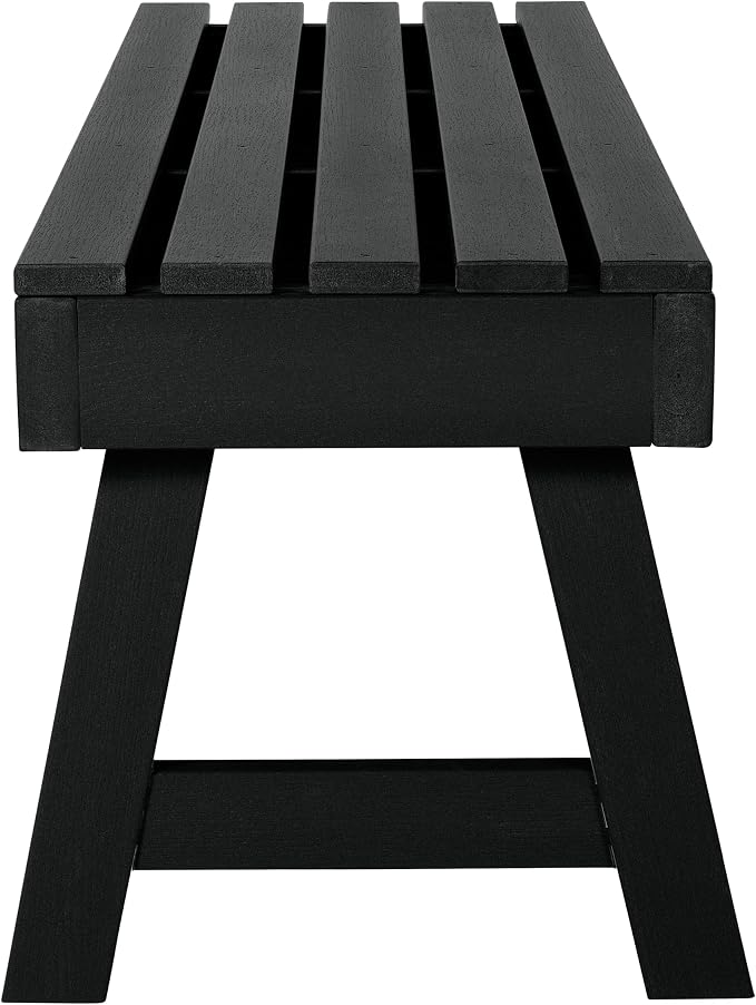 highwood Weatherly Backless Bench, 4-Feet, Black