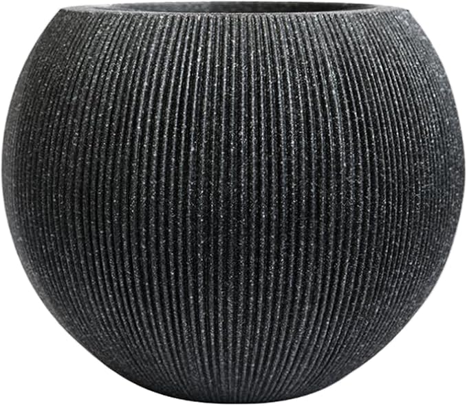 14.5 Inch Dia Plastic Round Black Planters for Outdoor Plants, Plant Pot with Drainage Holes and Plug for Home Patio Garden, Large Flower Pot for Indoor and Outdoor Plants, 11.8 H (8.9" Pot Opening)