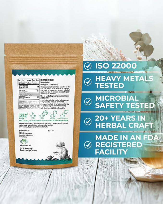 4 oz Dried Eucalypt Leaves Dry Herbal Tea (Eucalyptus) 113g Long Big Eucalyptus Leaf Herb Hojas De Eucalipto