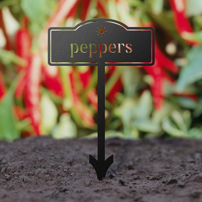 Herb Garden Markers Plant Labels, Customized Metal Gardens Plant Markers for Vegetables, Garden Tags Plant Name Stakes (2 PCS)