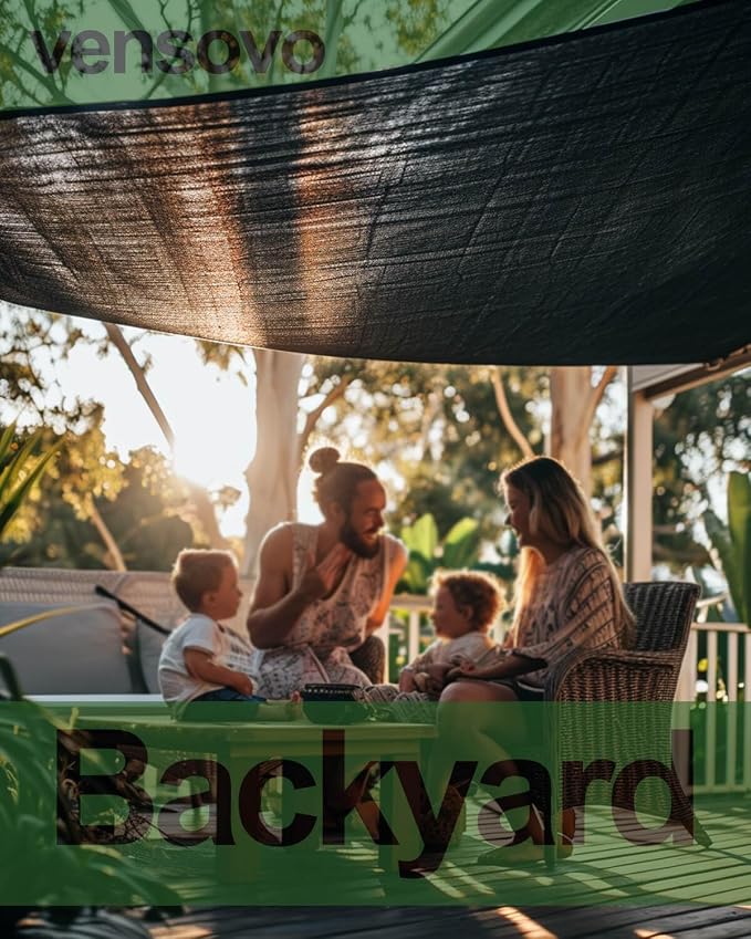 vensovo 40% Sunblock Shade Cloth Net Black Resistant - 12x30 Ft Garden Shade Mesh for Plant Cover, Greenhouse, Chicken Coop, Kennels, Tomatoes Plants