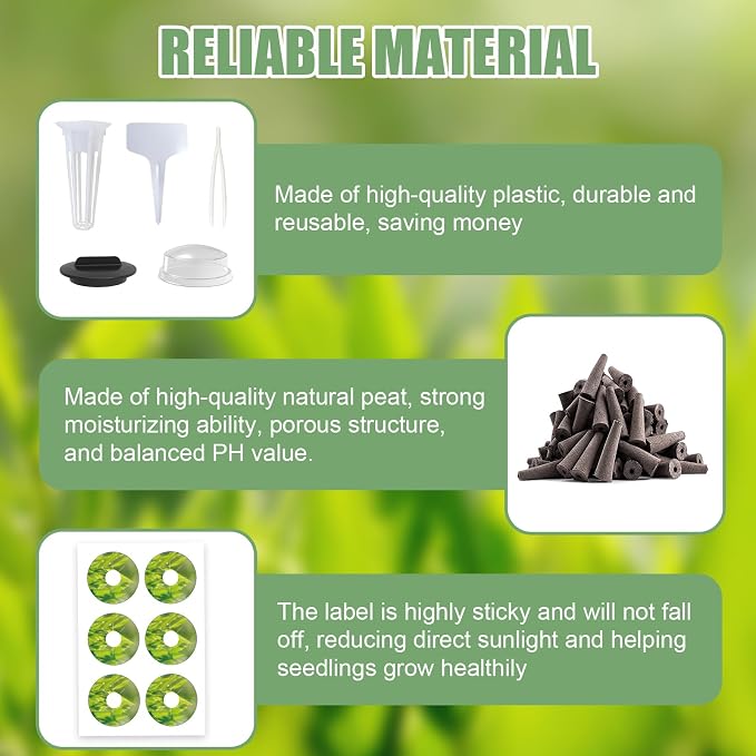 115Pcs Hydroponic Pods Supplies for Aerogarden Pods | Grow Anything Kit, 36 Grow Sponges 12 Grow Baskets 12 Grow Domes 36 Pod Labels 12 Spacers 6 Plant Labels