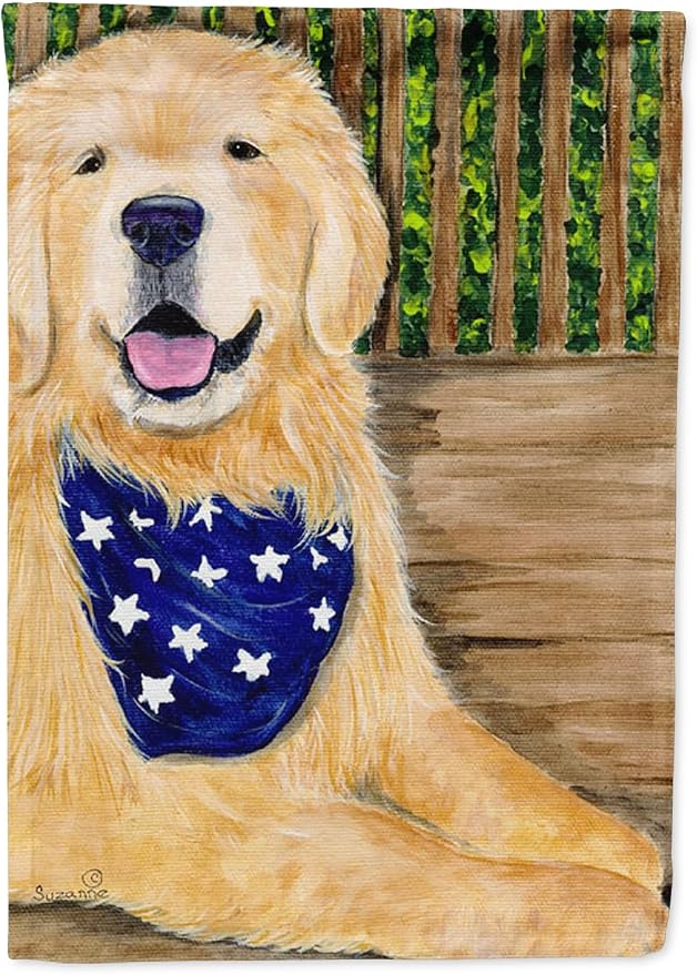 Caroline's Treasures SS8972GF Golden Retriever Garden Flag Mailbox Flag Decorative Yard Flag Banner Outside Patio Artwork Yard Flower Beds, Garden Size, Multicolor