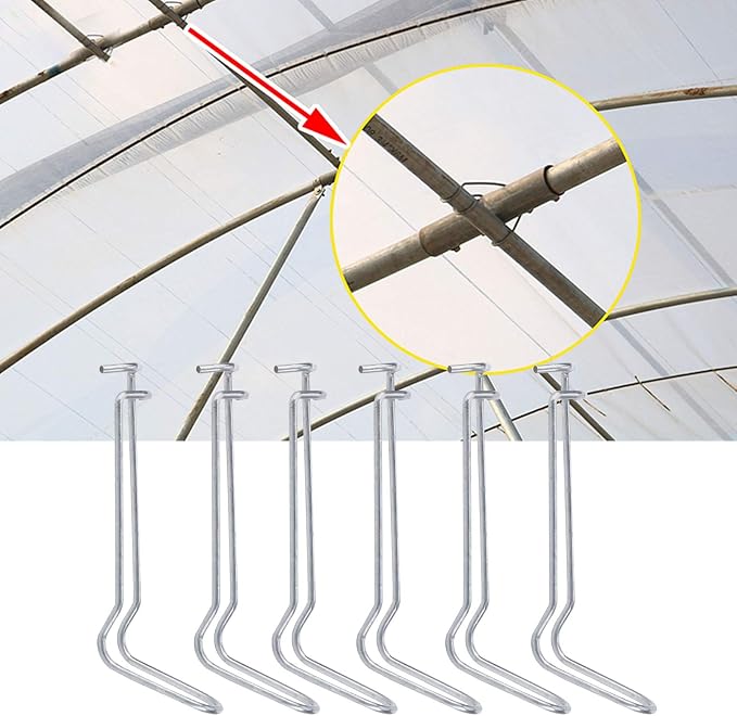 Stainless Steel Plant Support Spring Clips, 30 Pack, Greenhouse Fixing Clamps for Home Garden