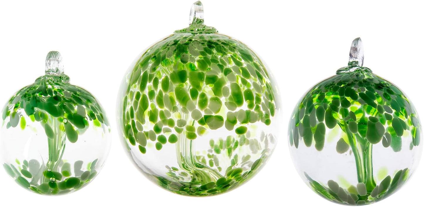 Dale Tiffany Hand Blown Glass, 3" Diameter Celtic, Tree of Life Collection, Witch Globe Hanging Garden Indoor/Outdoor Decorative Ornament Gazing Ball