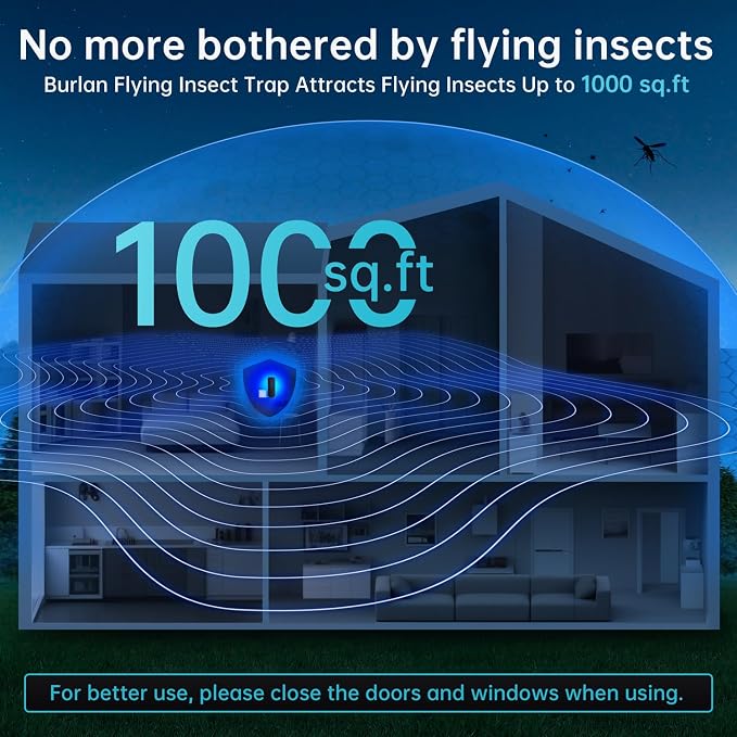 Fruit Fly Traps Indoor for Home: Plug in Mosquito Bug Zapper Gnat Moth Catcher with 9W Night UV Light, 2 Devices 20 Sticky Glue Board Refills for Indoors Flying Insect Trap