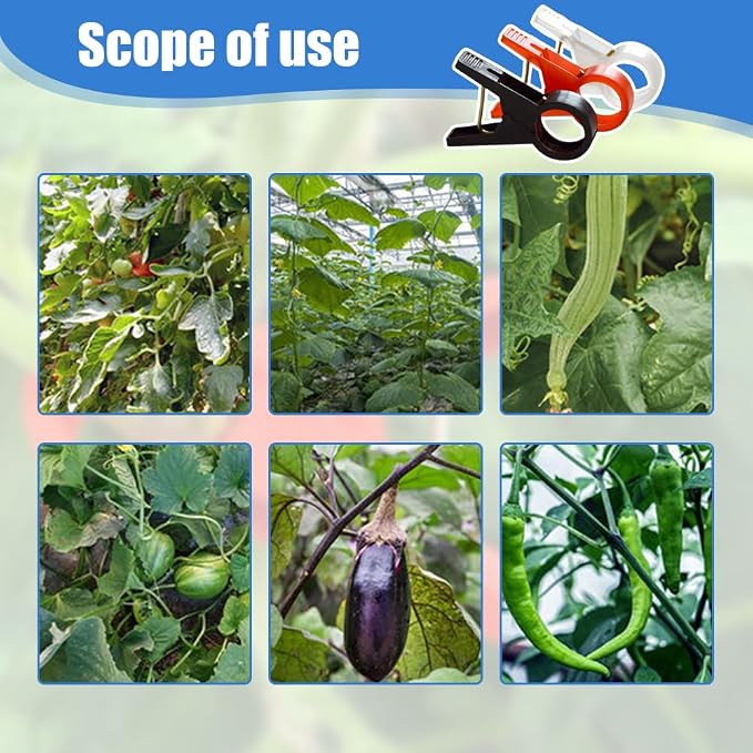 Plant Support Clips Reusable Garden Clips, Secured Plastic Plant Clips for Climbing Plants Outdoor, Plant Fixing Clips Tomato Clips for String Trellis, Vine Clips Trellis Clips (100, Red_30MM)