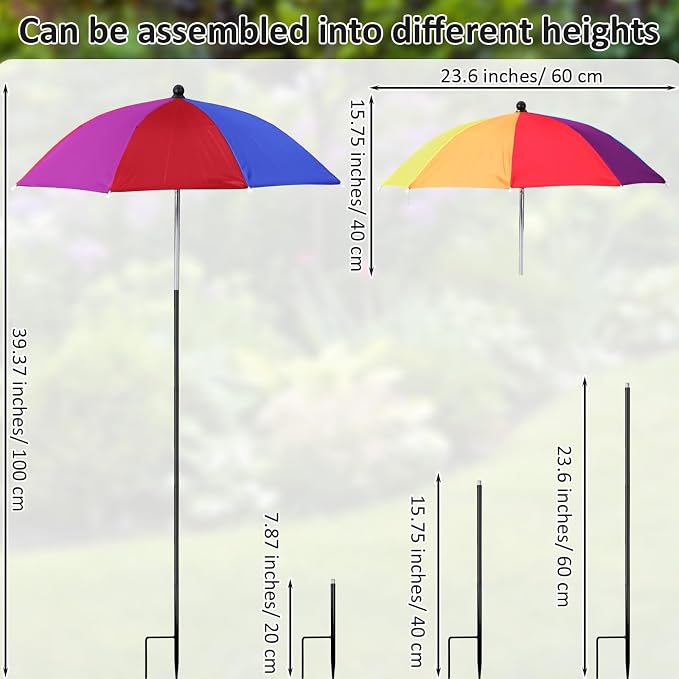 Plant Umbrellas for Outdoor Plants, Large Garden Plant Umbrella Shade Upgraded Adjustable Angle Height for Potted Plants Garden Beds