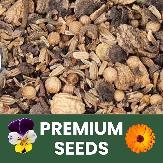 Gourmet Edible Mix – 5,000 Premium Seeds for Planting – Fresh Culinary Flowers & Herbs – 2026 Season – 1 Ounce Pouch