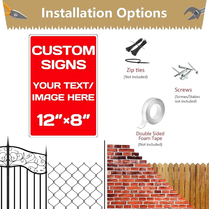 custom company signs,Aluminum Weatherproof Metal Sign Multiple Sizes Customize Personalized Text And picture Here,hazard sign,garden sign,custom door sign,Customised business signs