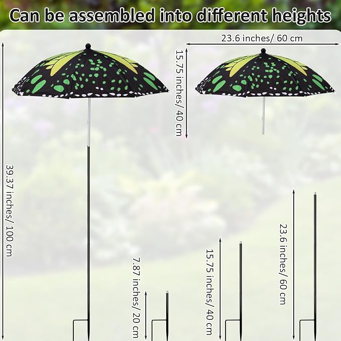 Plant Umbrellas for Outdoor Plants, Large Garden Plant Umbrella Shade Upgraded Adjustable Angle Height for Potted Plants Garden Beds