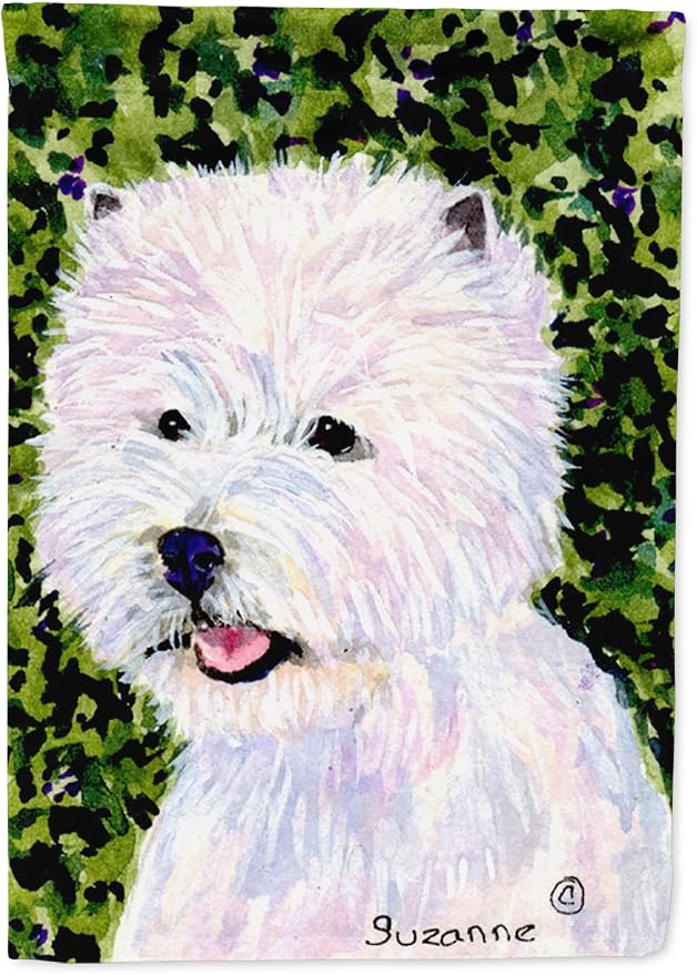 Caroline's Treasures SS8818GF Westie Garden Flag Mailbox Flag Decorative Yard Flag Banner Outside Patio Artwork Yard Flower Beds, Garden Size, Multicolor