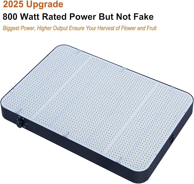 FECiDA 2026 Upgrade Professional 800W LED Grow Light, 800 Watts Actual Power, 5x5 Grow Gent Light for All Growth Stages, Biggest Power in Market, Dimming Function Makes Greater Harvest, Saving Money