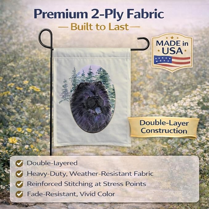 Caroline's Treasures SS8048GF Chow Chow Garden Flag Mailbox Flag Decorative Yard Flag Banner Outside Patio Artwork Yard Flower Beds, Garden Size, Multicolor