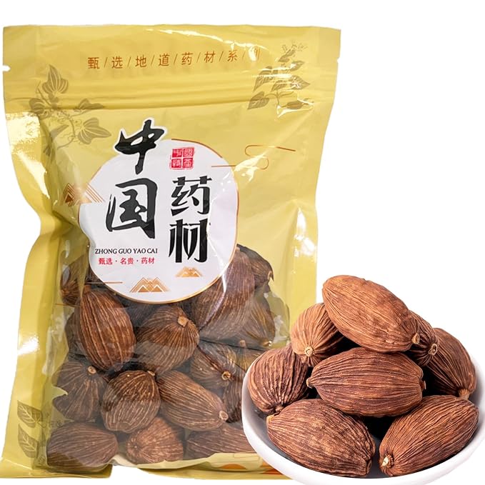Black Cardamom (CaoGuo) 云南草果- 5.29oz/150gPure Natural Chinese Herbal Medicine- Tsao-ko- Dried Whole Herbal Spice for Tea, Cooking (Dried Black Cardamom)