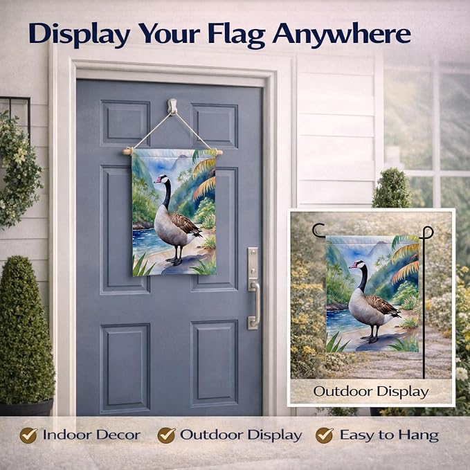Caroline's Treasures Hawaii Hawaiian Goose Garden Flag Mailbox Flag Decorative Yard Flag Banner Outside Patio Artwork Yard Flower Beds, Garden Size, Multicolor