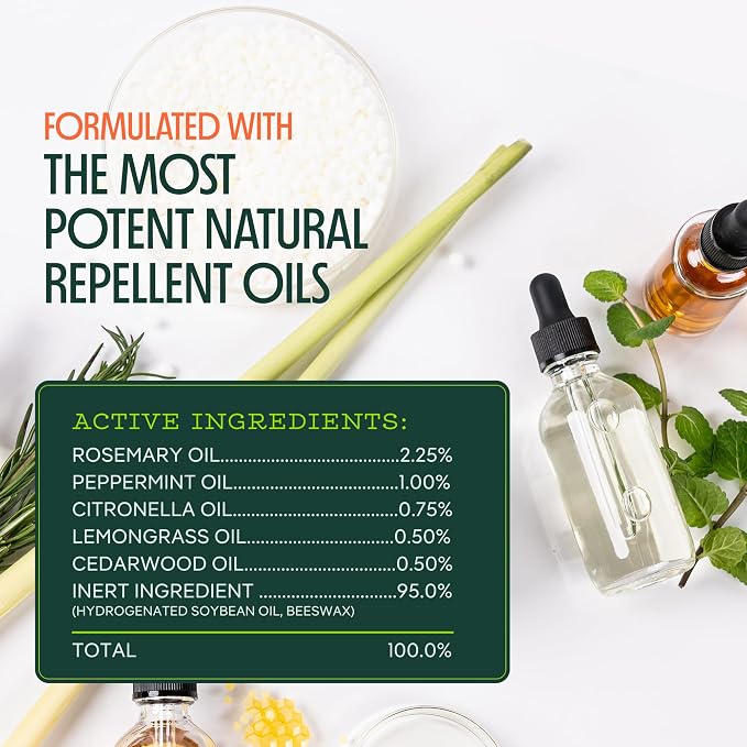Murphy's Naturals Refillable Mosquito Repellent Candle, Green, 9 oz | Soy & beeswax blend with rosemary, peppermint, citronella & lemongrass oils; 30-hour burn time; refills sold separately