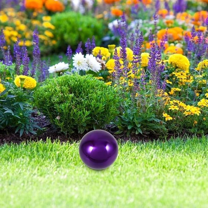 KESYOO Garden Spheres Outdoor Gazing Globe Metal Ball Gazing Globe Reflective Spheres Garden Reflection Ball