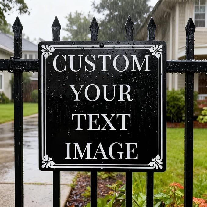 Custom Outdoor Metal Sign, 14x14 inch Aluminum Sign, Reflective Option Single/Double Sided, Rust-Free Weatherproof Durable