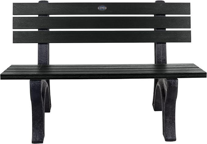 Sequoia Professional Aurora 4 ft Park Bench, Black