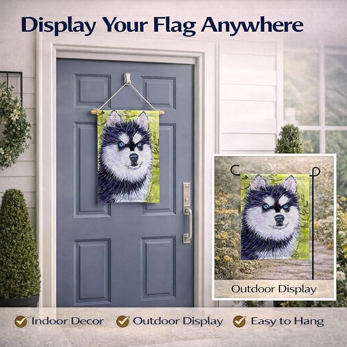 Caroline's Treasures SS8695GF Klee Kai Garden Flag Mailbox Flag Decorative Yard Flag Banner Outside Patio Artwork Yard Flower Beds, Garden Size, Multicolor