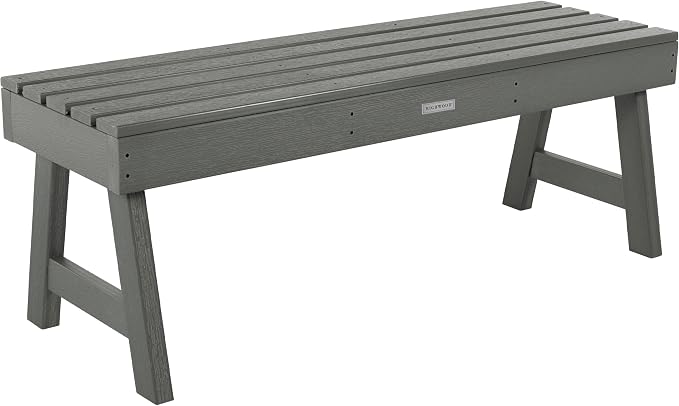 highwood AD-BENN4-CGE Weatherly Backless Bench, 4-Feet, Coastal Teak
