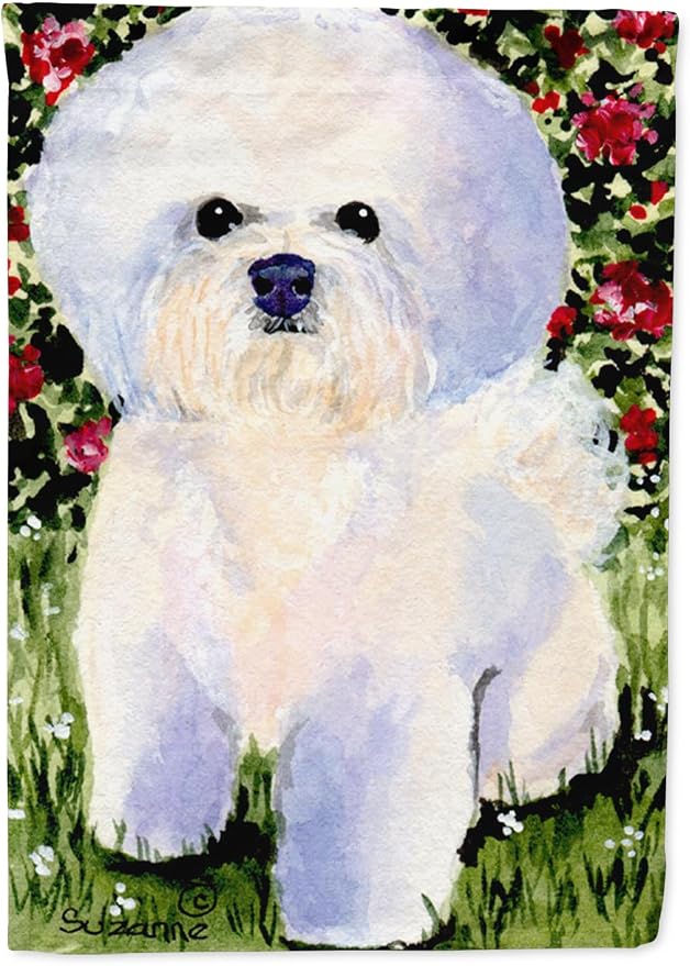 Caroline's Treasures SS8914GF Bichon Frise Garden Flag Mailbox Flag Decorative Yard Flag Banner Outside Patio Artwork Yard Flower Beds, Garden Size, Multicolor