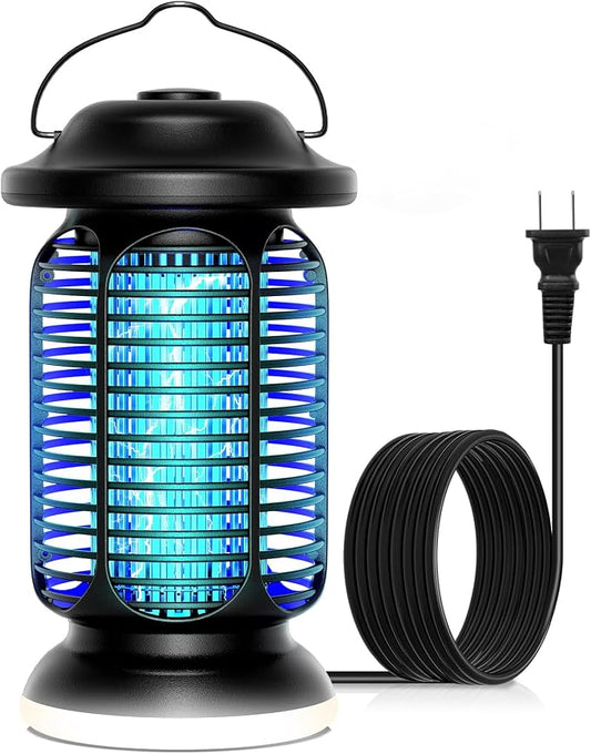 AMUFER Bug Zapper Outdoor & Indoor, Upgraded 18W Exclusive Blue-Violet Light with 2W LED Lamp, 100% Increase in Mosquito Control Effect, Coverage of 1/2-1 Acre, Fly Zapper for Patio, Backyard, Home