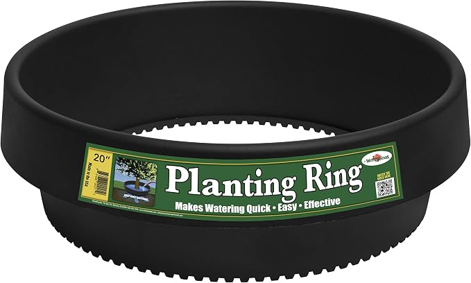 6-Pack 20-inch Rose & Shrub Planting Rings – Deep Watering Basin & Edging.