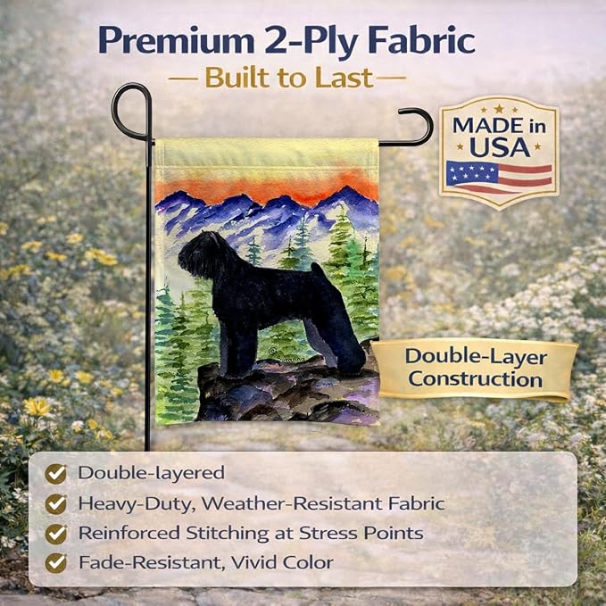 Caroline's Treasures SS8286GF Bouvier des Flandres Garden Flag Mailbox Flag Decorative Yard Flag Banner Outside Patio Artwork Yard Flower Beds, Garden Size, Multicolor