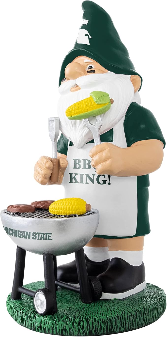 FOCO NCAA Unisex-Adult NCAA College Team Logo Grill Garden Statue Outdoor Gnome 10"