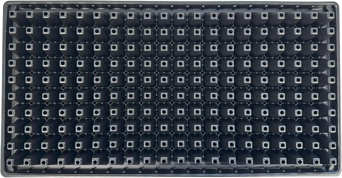 200 Cell Seedling Plastic Nursery Trays, 10 Pack, Thick Durable Germination Plug Trays, 2000 Cells Reusable Plant Propagation