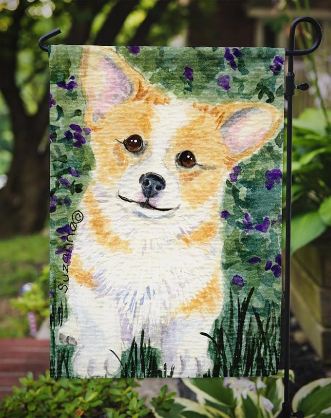 Caroline's Treasures SS8854GF Corgi Garden Flag Mailbox Flag Decorative Yard Flag Banner Outside Patio Artwork Yard Flower Beds, Garden Size, Multicolor