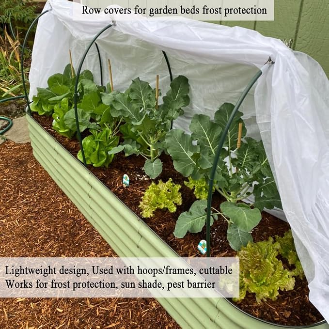 Frost Cloth Plant Freeze Protection, 5x30 Ft Floating Row Cover Fabric for Garden Beds, 0.9oz/yd² Frost Blanket for Outdoor Plants, Plant Covers for Winter Protection