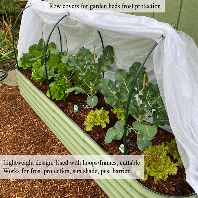 Frost Cloth Plant Freeze Protection, 10x30 Ft Floating Row Cover Fabric for Garden Beds, 0.9oz/yd² Frost Blanket for Outdoor Plants, Plant Covers for Winter Protection
