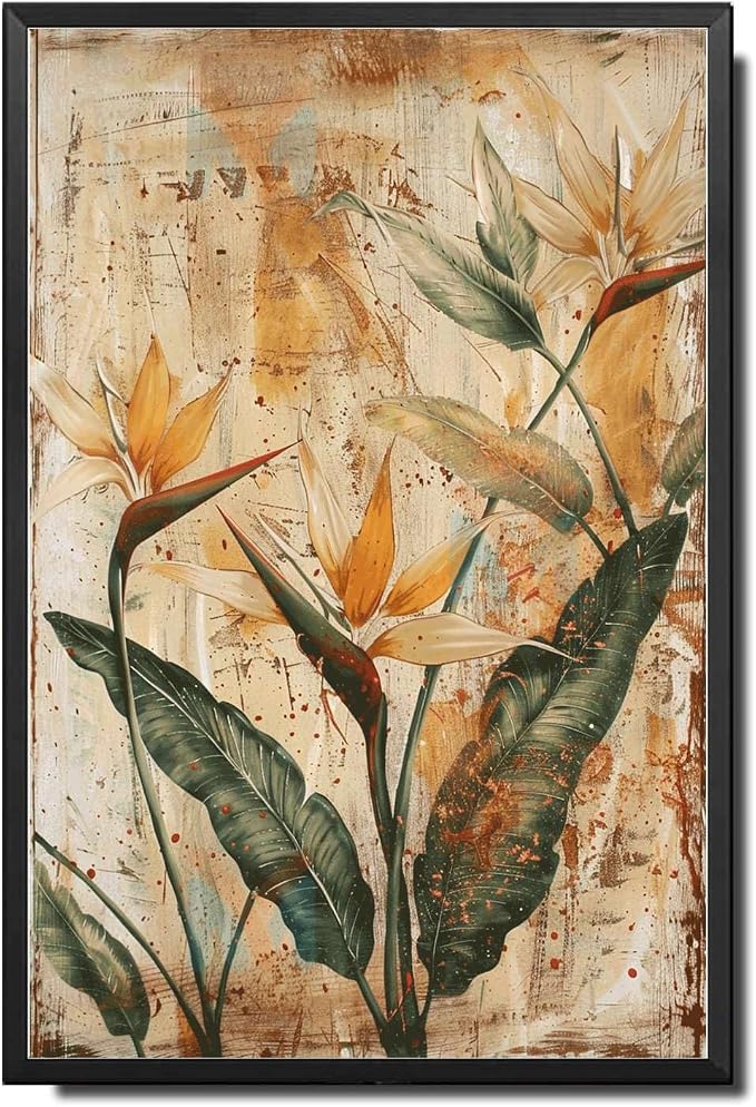 Metal Sign Tin Sign Vintage Wall Art Rustic Elegance Bird of Paradise Tin Sign for Vintage Wall Decor Shabby Chic Interiors and Corrosi Bar Sign for Bar 12×16 Inches with Metal Frame