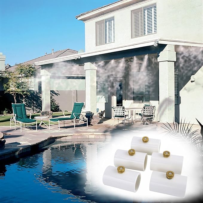 CozyCabin 1/2 inch PVC Splitter with Brass Mist Nozzle (Pack of 10)